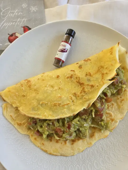 Mexikanische Maisfladen gefüllt