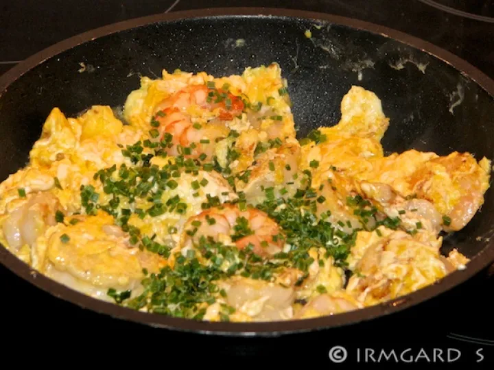 Garnelen mit Rührei