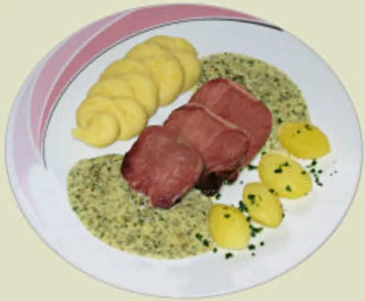 Gepökelte Rindszunge in Kapernsauce