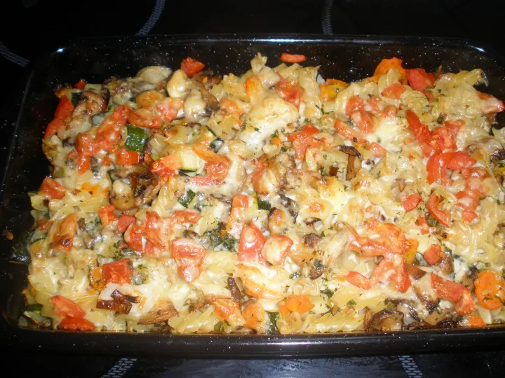 Überbackene Gemüse Nudeln