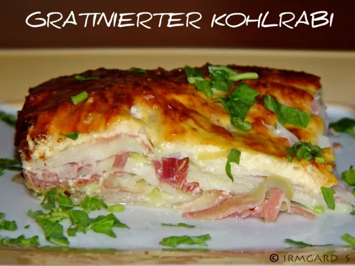 Gratinierter Kohlrabi