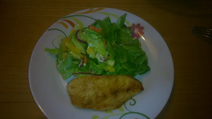 Hühnerbrust mit buntem Salat