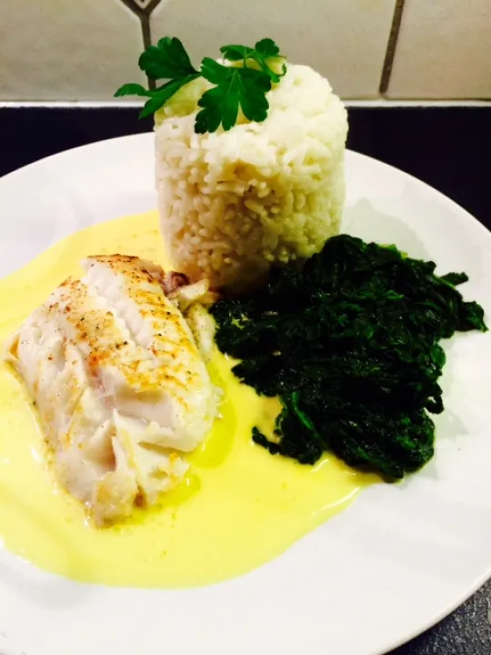 Fisch mit Safransauce