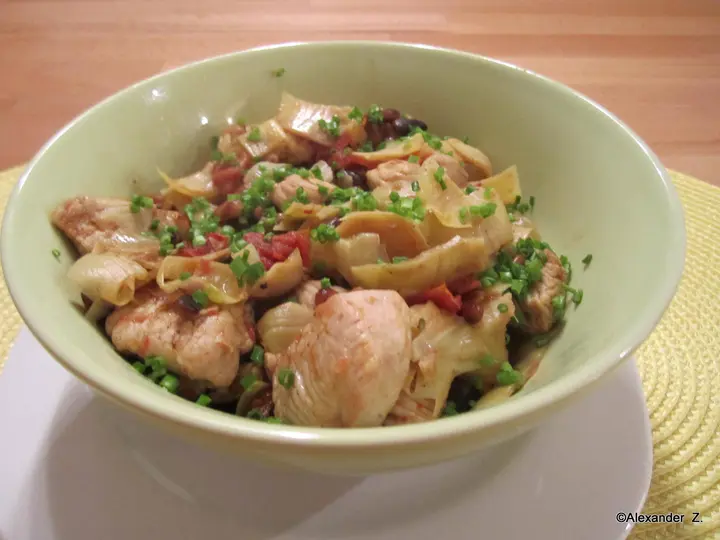 Hähnchengeschnetzeltes mit Artischocken