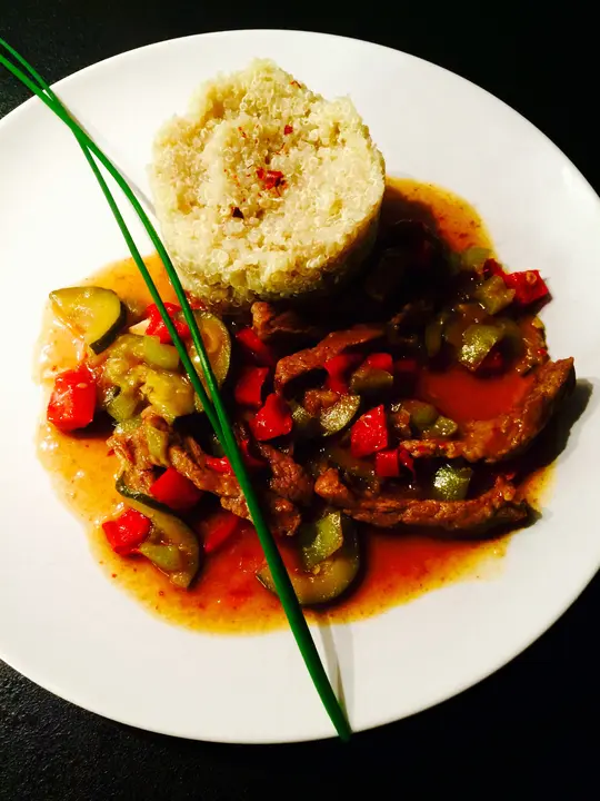 Pikante Rindfleisch-Paprika Pfanne 