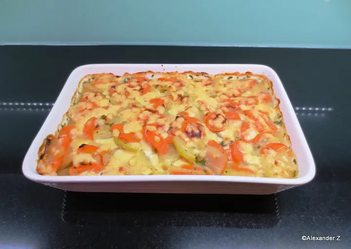 Puten - Kohlrabi - Gratin  