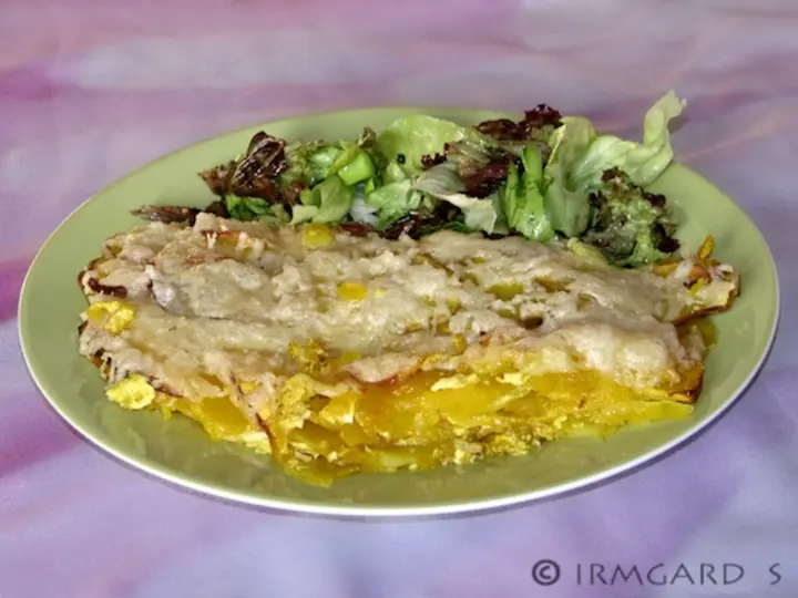 Kartoffel-Kürbis-Gratin