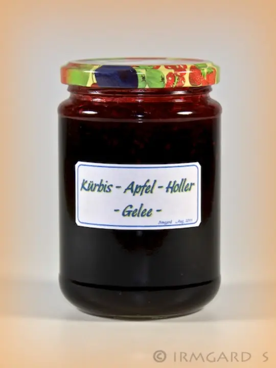 Kürbis-Apfel-Holler-Gelee