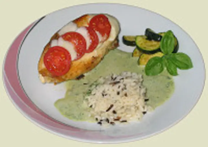 Überbackene Hühnerbrust mediterran