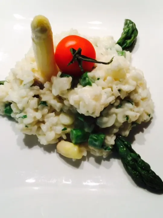 Leichtes Spargel Risotto + Mascarpone