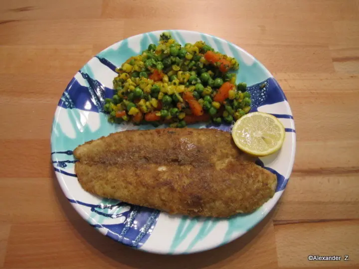 Pangasius gebraten m. Gemüse
