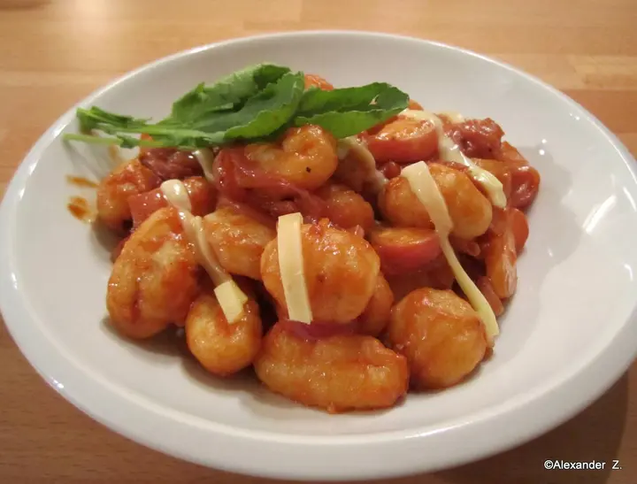 Rote Gnocchi - Pfanne