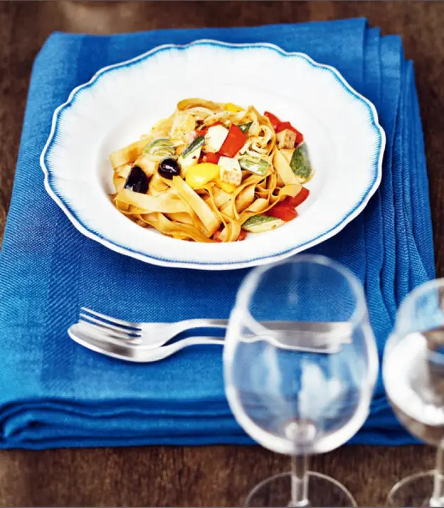 Scharfmacher Tagliatelle mit Tofu 