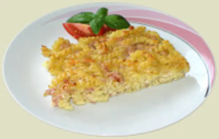 Überbackene Schinkennudeln