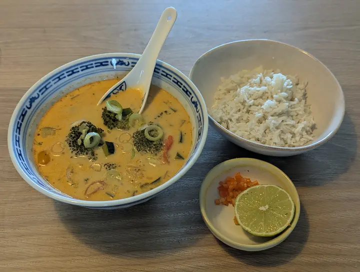 Vegane Tom Kha Kai Suppe