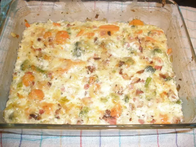 Einfacher  Fisch - Gemüseauflauf