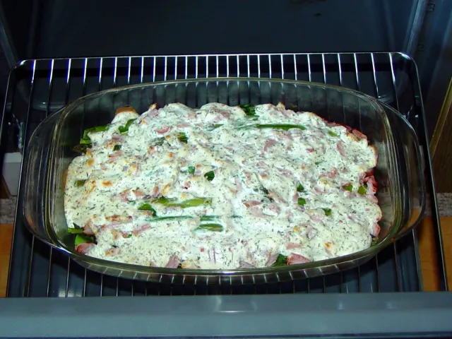 Kräuterspargel im Ofen