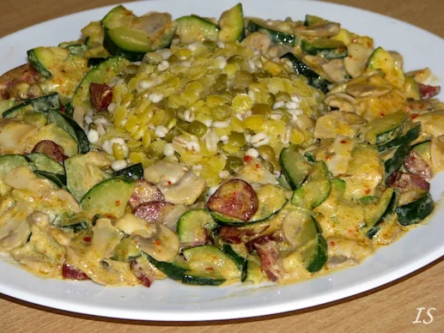 Gemüse-Getreide-Pfanne