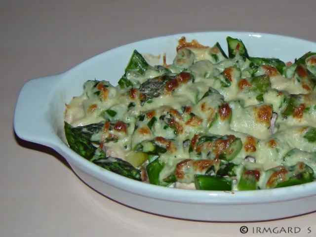 Spargel-Lachs-Gratin