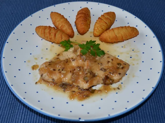 gebratenes Putenfleisch