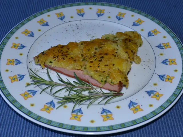 Leberkäse mit Kartoffelkruste