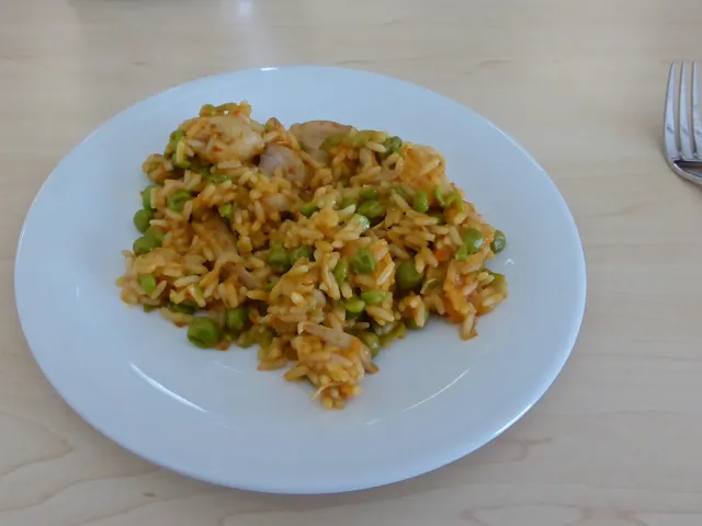 Safranreis mit Hühnchen im Kenwood-Cooking-Chef