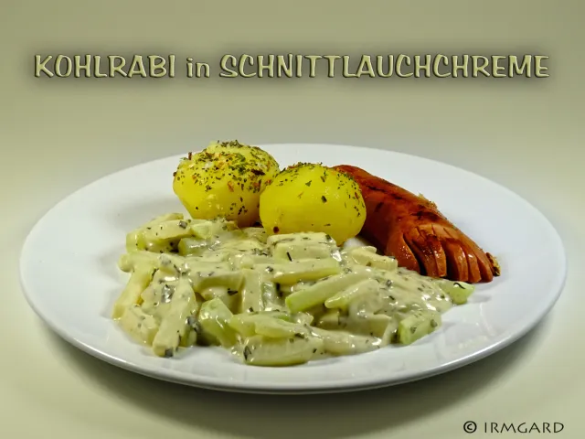 Kohlrabi in Schnittlauchcreme