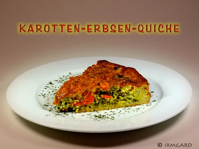 Karotten-Erbsen-Quiche