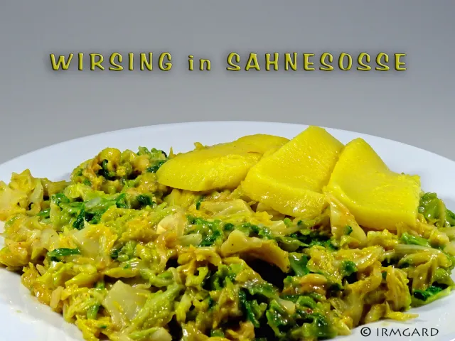 Wirsing in Sahnesosse