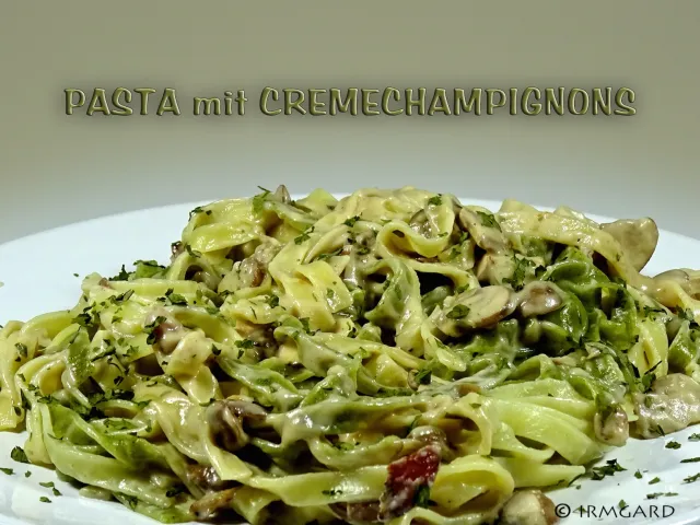 Pasta mit Cremechampignons