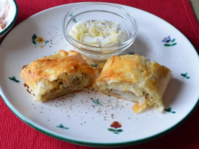 Chinakohl-Fleischstrudel