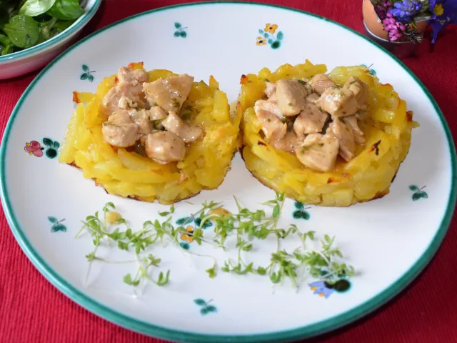 Gefüllte Rösti-Nester