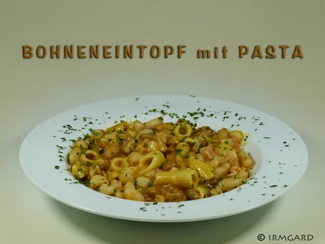 Bohneneintopf mit Pasta