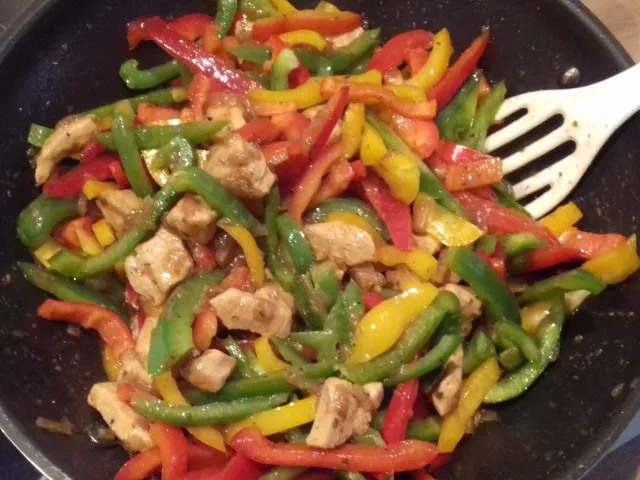 Huhn-Paprika Wok