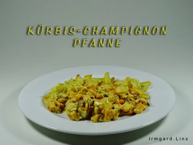 Kürbis-Champignon-Pfanne