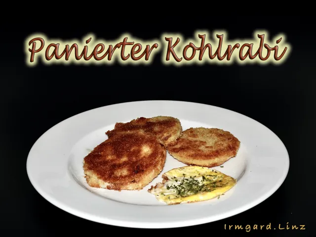 Panierter Kohlrabi