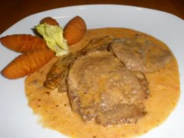 Hirschschnitzerl in Orangensoße