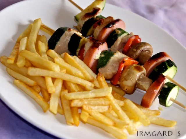 Puten-Zucchini-Spiesse