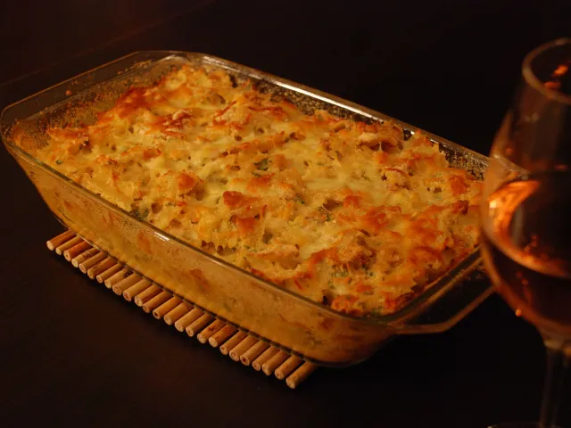 Soufflierte Schinkenfleckerl