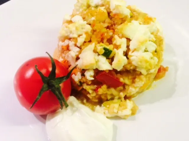 Bulgur-Gemüseauflauf