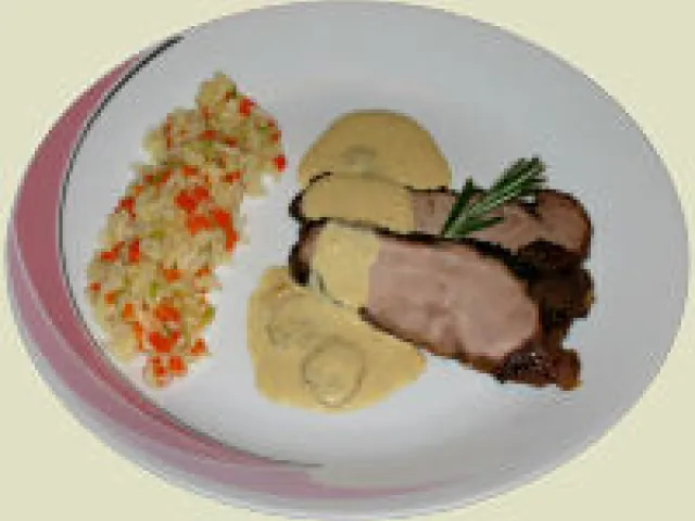 Kalbsfilet in Senfsauce