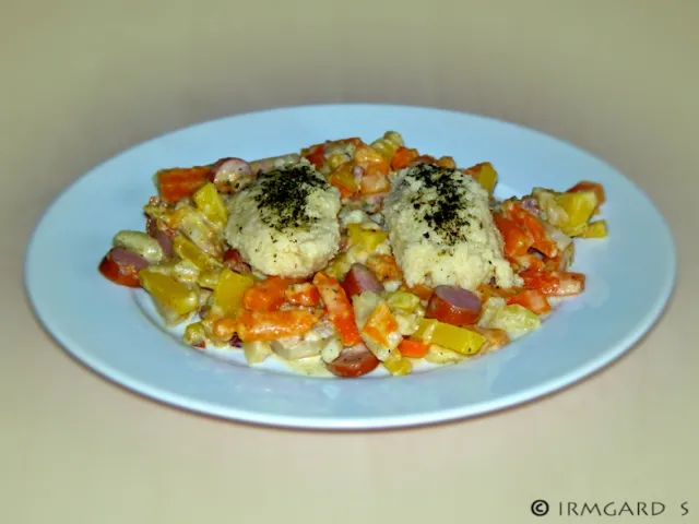 Krennockerl auf Wurzelgemüse