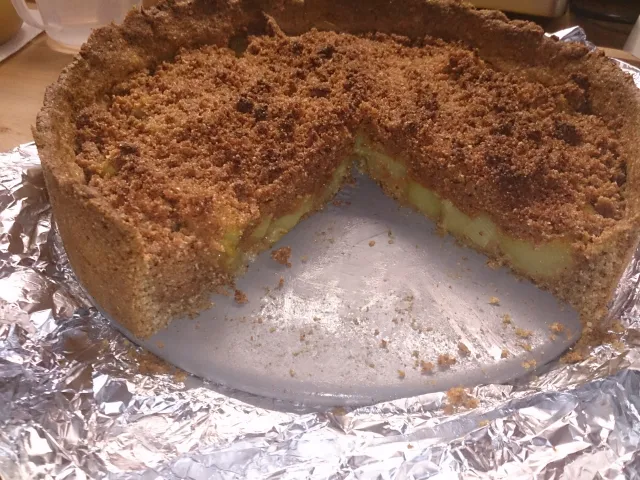 Rharbarberkuchen mit Zimtstreusel eifrei 