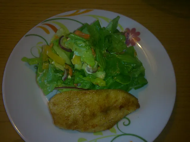 Hühnerbrust mit buntem Salat