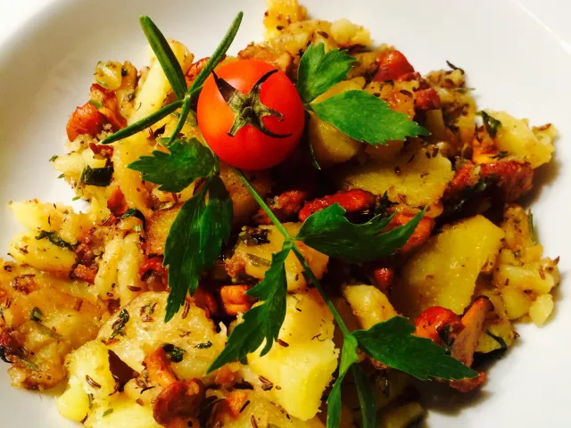 Erdäpfel-Schwammerl Gröstl