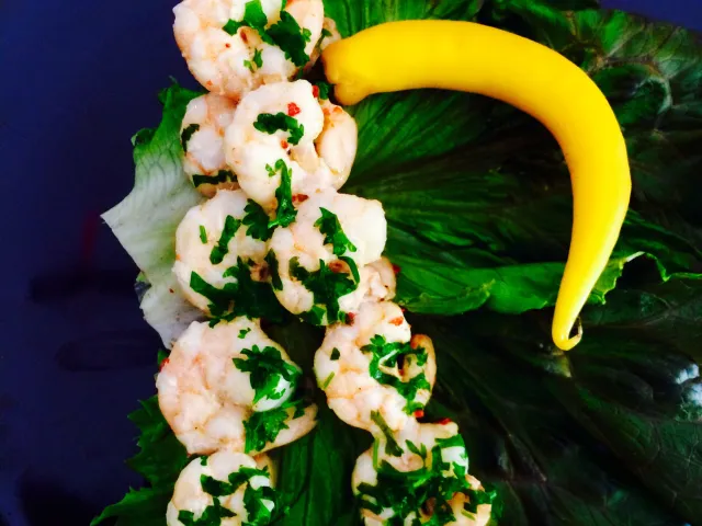 Garnelen -Spieß mit Limetten Marinade 