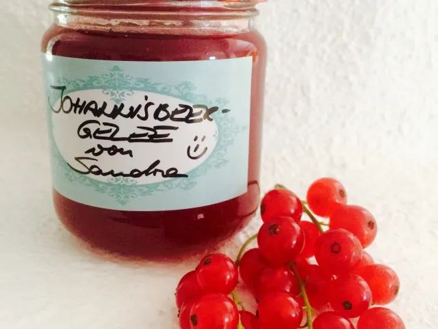 Johannisbeergelee (Ribiseln (-; )