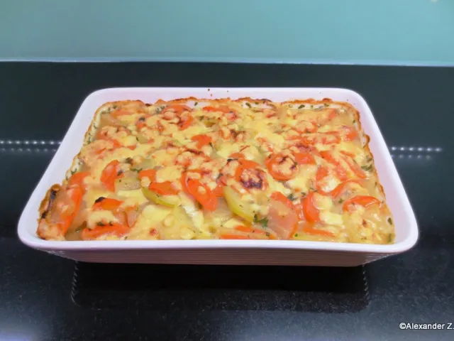 Puten - Kohlrabi - Gratin  