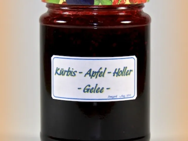 Kürbis-Apfel-Holler-Gelee