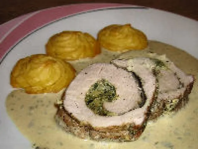Schweinsfilet mit Kürbiskernfülle